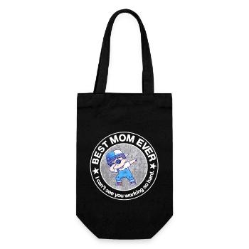 Best Mom Ever Allerbeste Mama - Geschenkbeutel für Flaschen - Schwarz - Vorne