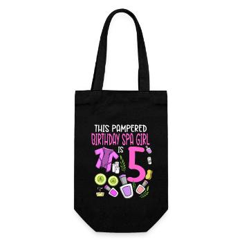 Spa Birthday For Girls 5th Spa Birthday Party - Gift Bag for Bottles - black - Front