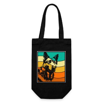 German Shepherd - Gift Bag for Bottles - black - Front