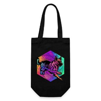 German Shepherd - Gift Bag for Bottles - black - Front