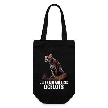 just a boy girl who loves Ocelots Ocelot ocelot ocelot - Gift Bag for Bottles - black - Front