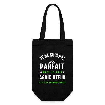Agriculteur cadeau pour fermier tracteur humour - Sac à bouteille - noir - Devant