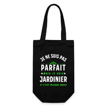 Jardin Cadeau pour Jardinier Potager Dicton Rigolo - Sac à bouteille - noir - Devant