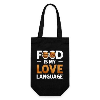 Food Is My Love Language - Gift Bag for Bottles - black - Front