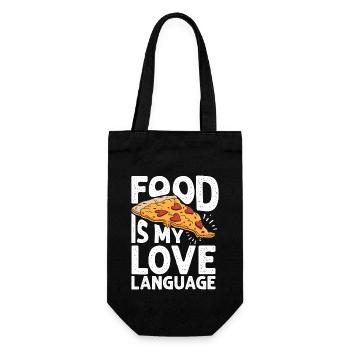 Food Is My Love Language - Gift Bag for Bottles - black - Front