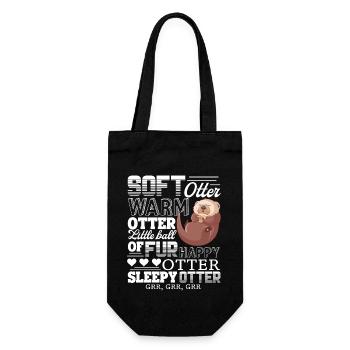Otter Soft Otter Warm Otter - Gift Bag for Bottles - black - Front
