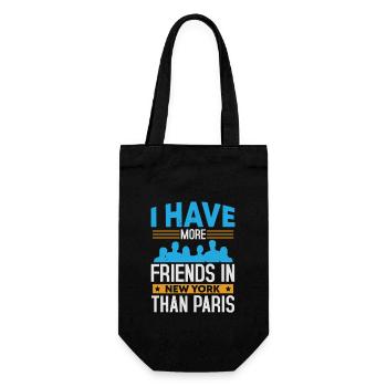 J’AI PLUS D’AMIS À NEW YORK QU’À PARIS - Sac à bouteille - noir - Devant