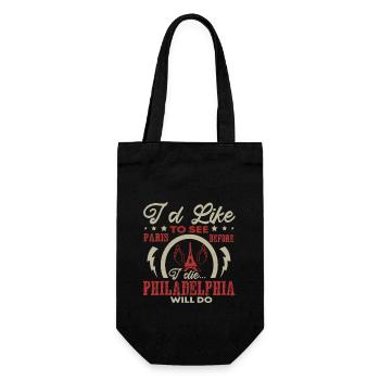 J’AIMERAIS VOIR PARIS AVANT DE MOURIR PHILADELPHIE - Sac à bouteille - noir - Devant