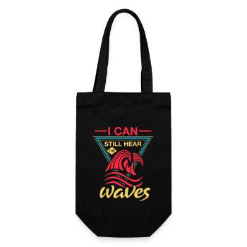 I CAN STILL HEAR WAVES - Gift Bag for Bottles - black - Front