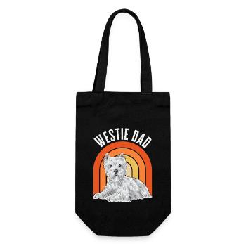 West Highland White Terrier Westie - Sac à bouteille - noir - Devant