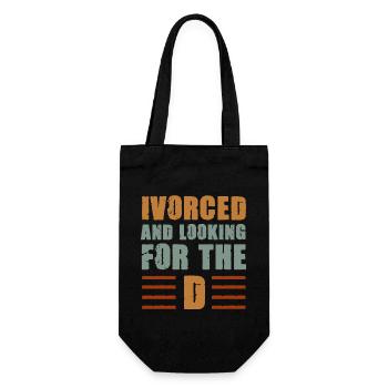 Ivorced und auf der Suche nach dem D Divorced Tee - Geschenkbeutel für Flaschen - Schwarz - Vorne