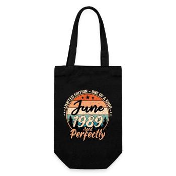 June 1989 anniversary 1989 legends June - Gift Bag for Bottles - black - Front