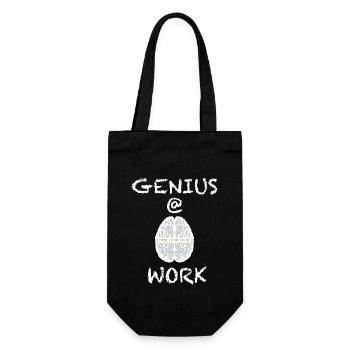 Ein Genie bei der Arbeit als Ingenieur, als - Geschenkbeutel für Flaschen - Schwarz - Vorne