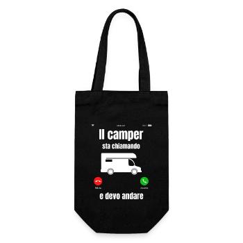 Le campeur appelle - Sac à bouteille - noir - Devant
