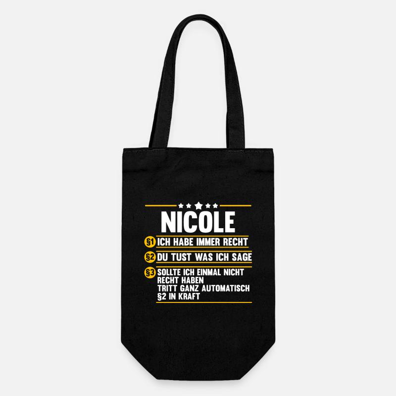 Nicole - Geschenkbeutel für Flaschen - Schwarz