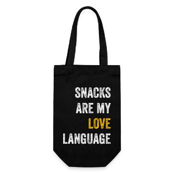 Snacks Are My Love Language - Gift Bag for Bottles - black - Front