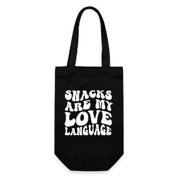 Snacks Are My Love Language - Gift Bag for Bottles - black - Front