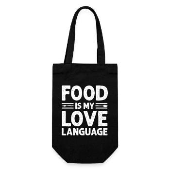 Food Is My Love Language - Gift Bag for Bottles - black - Front