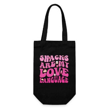 Snacks Are My Love Language - Gift Bag for Bottles - black - Front