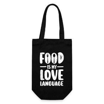 Food Is My Love Language - Gift Bag for Bottles - black - Front