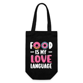 Food Is My Love Language - Gift Bag for Bottles - black - Front