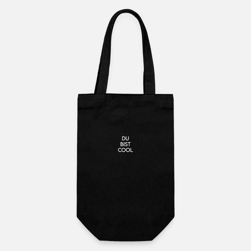 DU BIST COOL - Geschenkbeutel für Flaschen - Schwarz