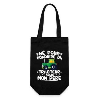 Né pour conduire un tracteur avec mon père - Sac à bouteille - noir - Devant