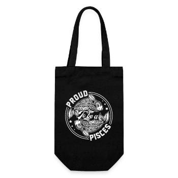 Pisces Proud To Be A Pisces - Gift Bag for Bottles - black - Front