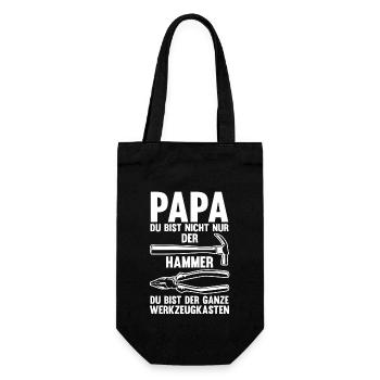Schrauber KFZ Mechaniker Papa Vater Vatertag - Geschenkbeutel für Flaschen - Schwarz - Vorne
