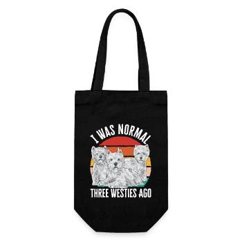 West Highland White Terrier Westie - Sac à bouteille - noir - Devant