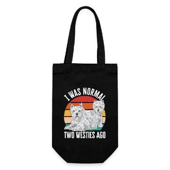 West Highland White Terrier Westie - Sac à bouteille - noir - Devant