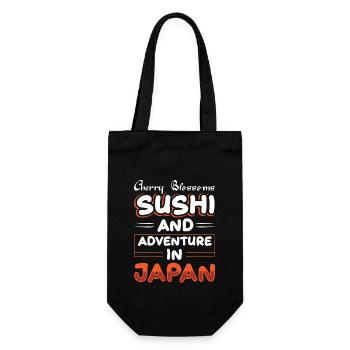 Fleurs de cerisier sushi et aventure au Japon - Sac à bouteille - noir - Devant