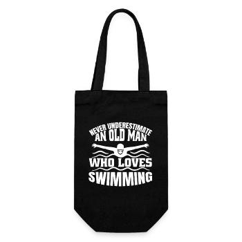 Swimmer Papa Swimming Club Swimmers Swimming - Gift Bag for Bottles - black - Front