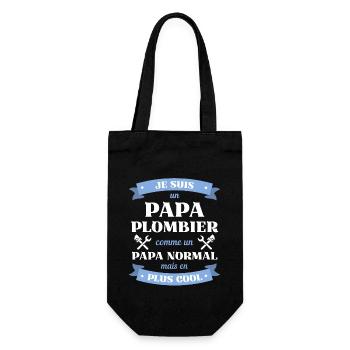 papa plombier homme humour plomberie idée cadeau - Sac à bouteille - noir - Devant