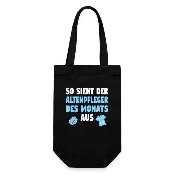 Altenpflege Pfleger Altenpfleger Vater Pflege - Geschenkbeutel für Flaschen - Schwarz - Vorne