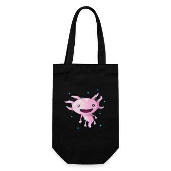 Cute Axolotl Kawaii Amphibians Children Animals - Gift Bag for Bottles - black - Front