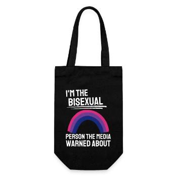 Bisexuell Regenbogen Bi Pride Month Geschenk LGBTQ - Geschenkbeutel für Flaschen - Schwarz - Vorne
