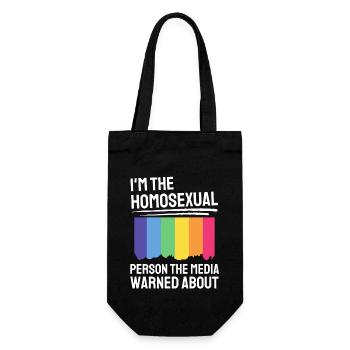Regenbogen LGBTQ Geschenk Lustiges LGBT - Geschenkbeutel für Flaschen - Schwarz - Vorne