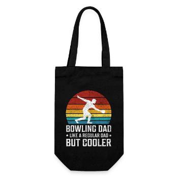 Bowling Dad Like A Regular Bowling Father's Day - Gift Bag for Bottles - black - Front