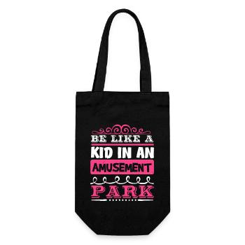 BE LIKE A KID IN AN AMUSEMENT PARK - Gift Bag for Bottles - black - Front