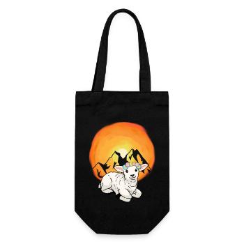 Mountains Austria Alps Lamb Sheep Nature Alm - Gift Bag for Bottles - black - Front
