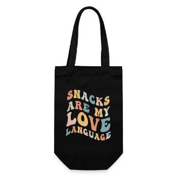 Snacks Are My Love Language - Gift Bag for Bottles - black - Front