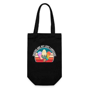 Snacks Are My Love Language - Gift Bag for Bottles - black - Front