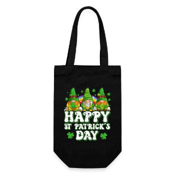 Saint-Patrick Elfes irlandais Gnome - Sac à bouteille - noir - Devant
