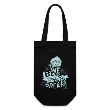 Inspiring saying, motivation monster saying - Gift Bag for Bottles - black - Front