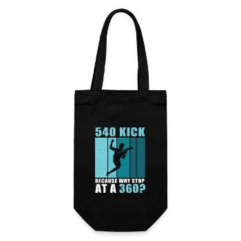 Tricking 540 Kick Fun Freestyle Acrobatics - Gift Bag for Bottles - black - Front