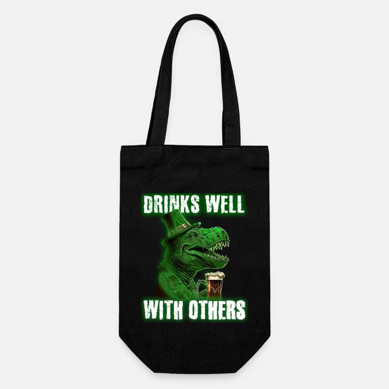 St Paddy's St Patricksday St Patrick Day - Gift Bag for Bottles - black