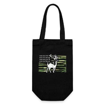 Whitetail Buck Deer Hunting American Camouflage US - Sac à bouteille - noir - Devant