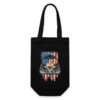 4. Juli Weißkopfseeadler Patriotische amerikanisch - Geschenkbeutel für Flaschen - Schwarz - Vorne