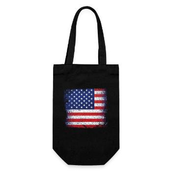 T-shirt drapeau des États-Unis 4 juillet Rouge Blanc Bleu Stars - Sac à bouteille - noir - Devant